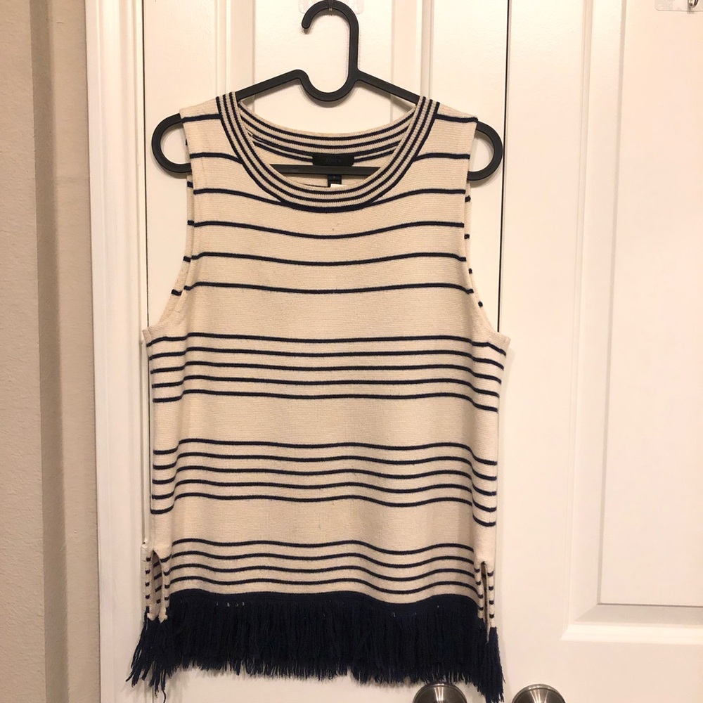 J.crew stripe sweater vest